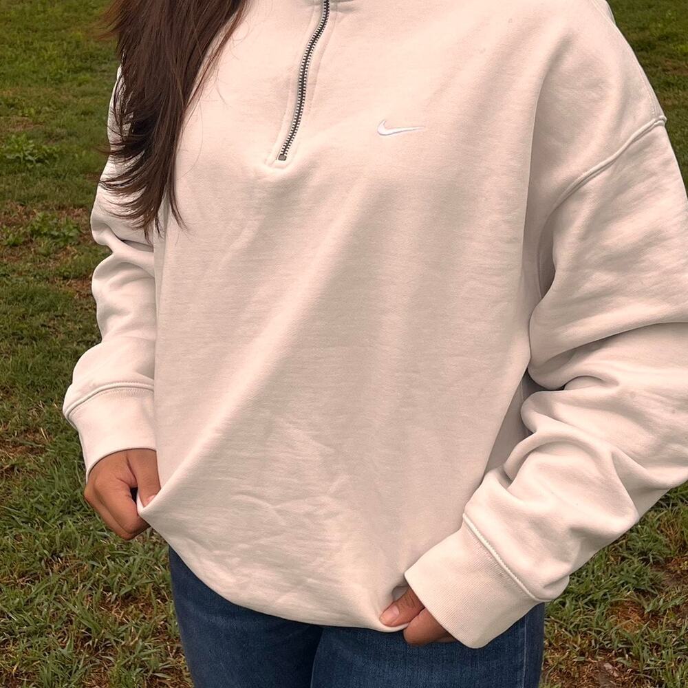 Nike pink quarter-zip sweatshirt